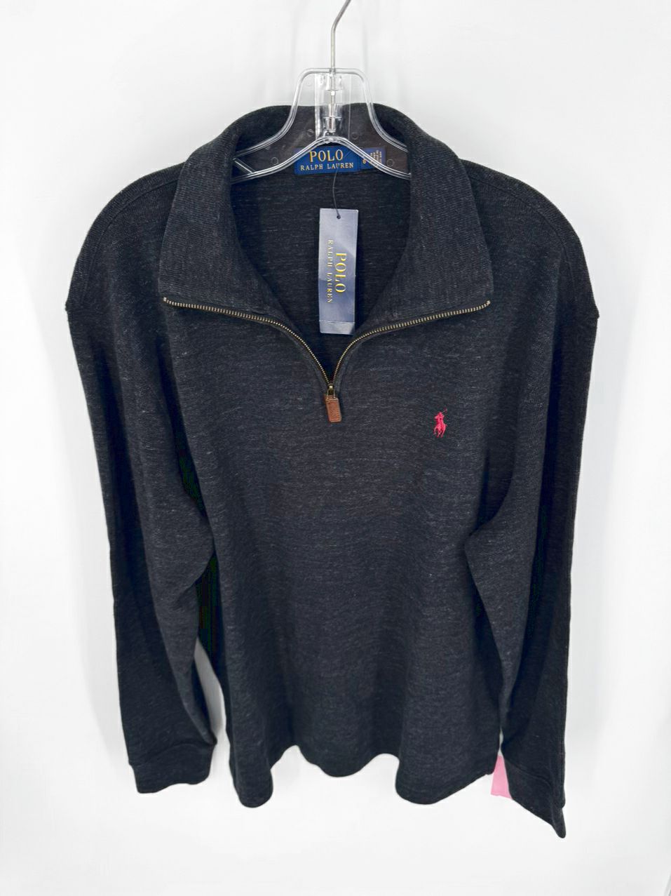 POLO RALPH LAUREN Size L Charcoal Pullover NWT