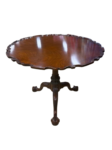 Queen Ann Mahogany Tilt-Top Table w/ Pie Crust Top
