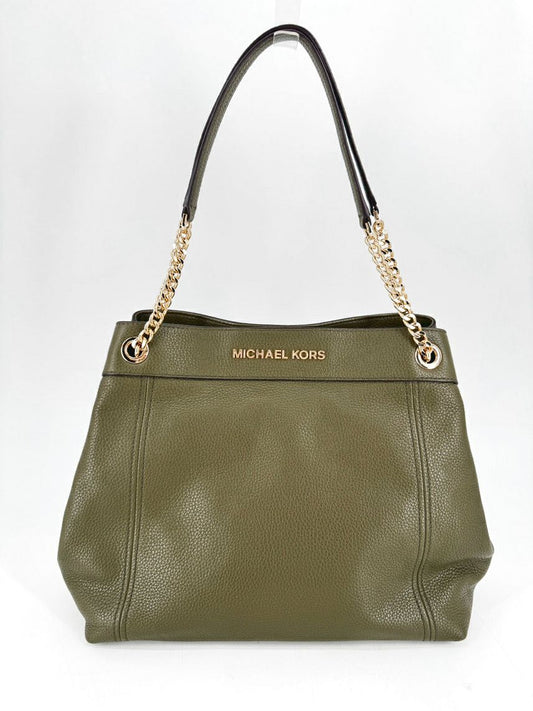 MICHAEL KORS Green Leather Purse