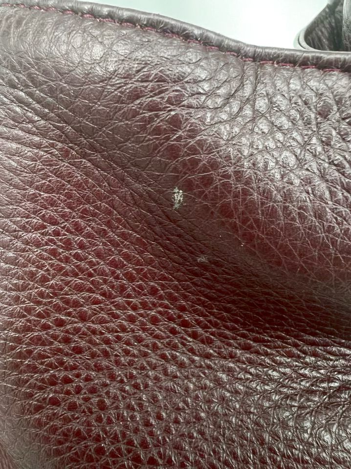 GIGI NEW YORK Wine Leather Hobo Bag