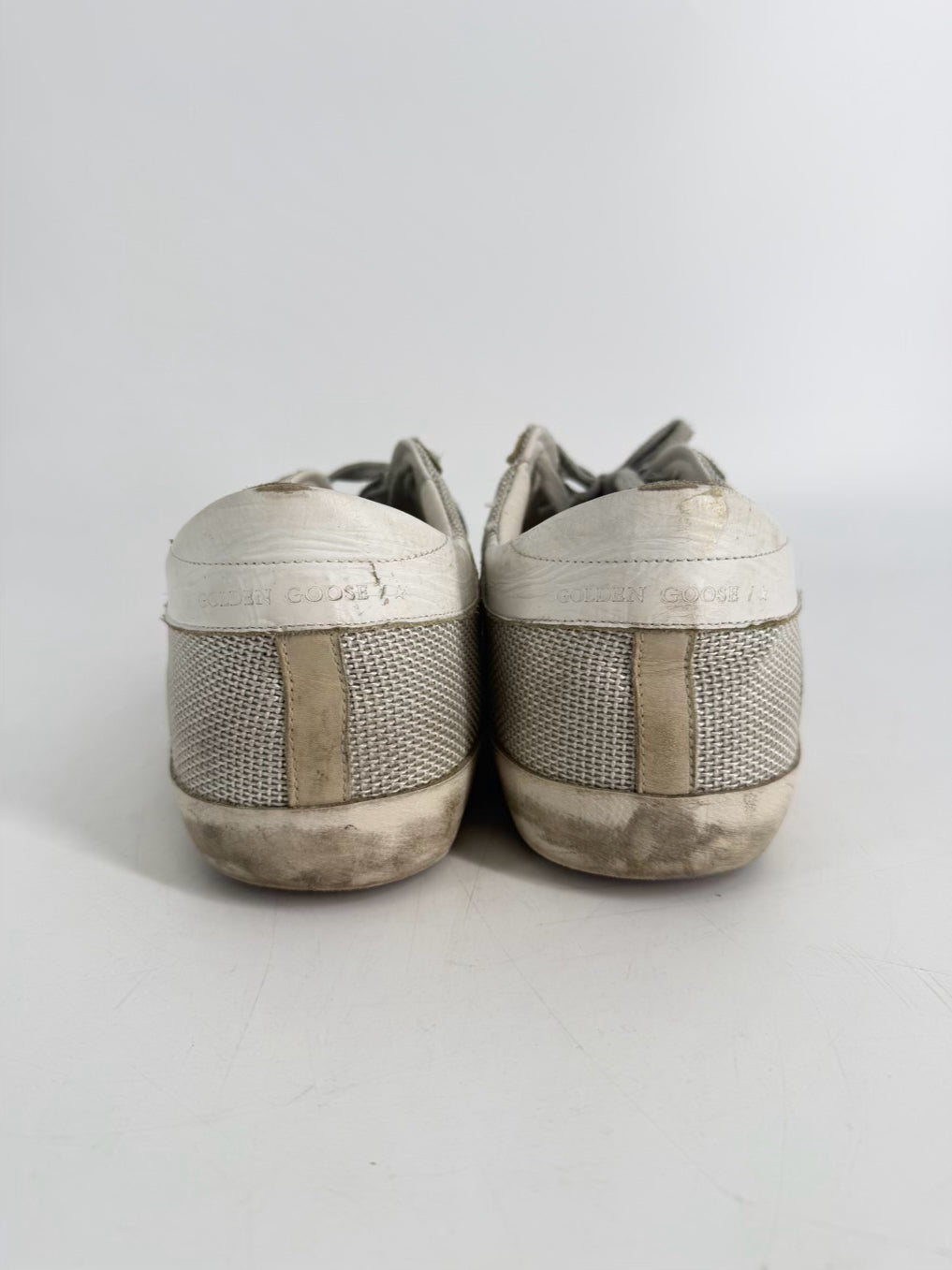 GOLDEN GOOSE Size 46 Gray Leather Sneakers