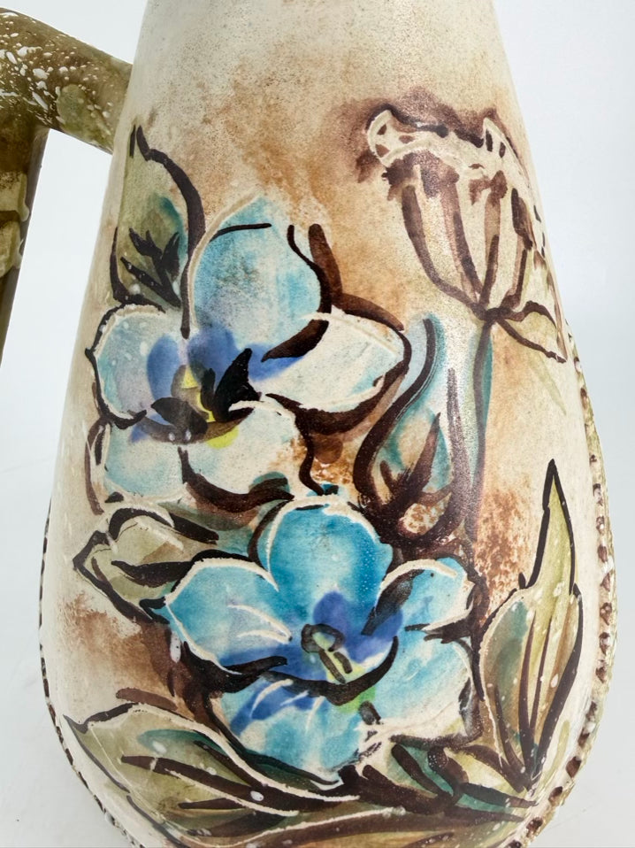 DRYDEN Multi Colored Cat & Floral Pitcher