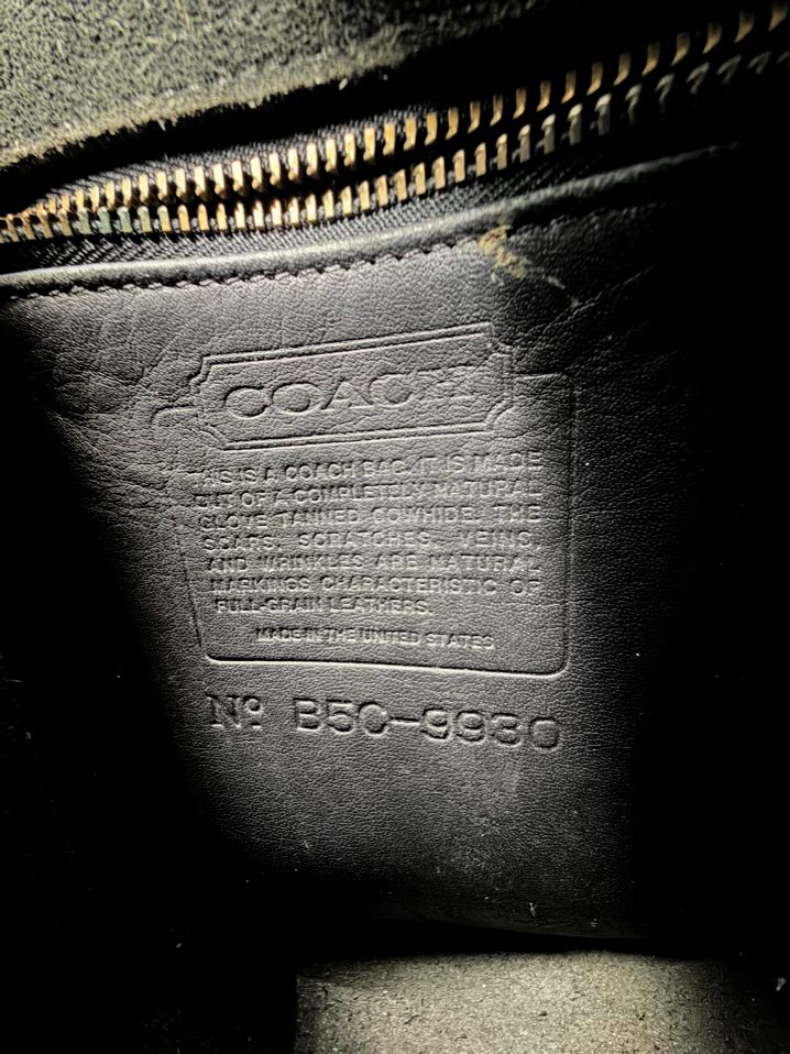 VINTAGE COACH Murphy Black Leather Crossbody Bag