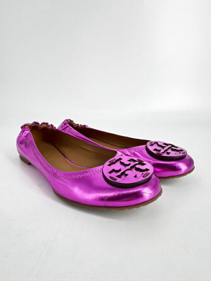 TORY BURCH Size 8 Orchid Leather Flats
