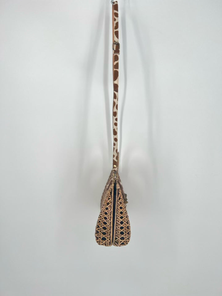 SARAH STEWART Natural Rattan Purse