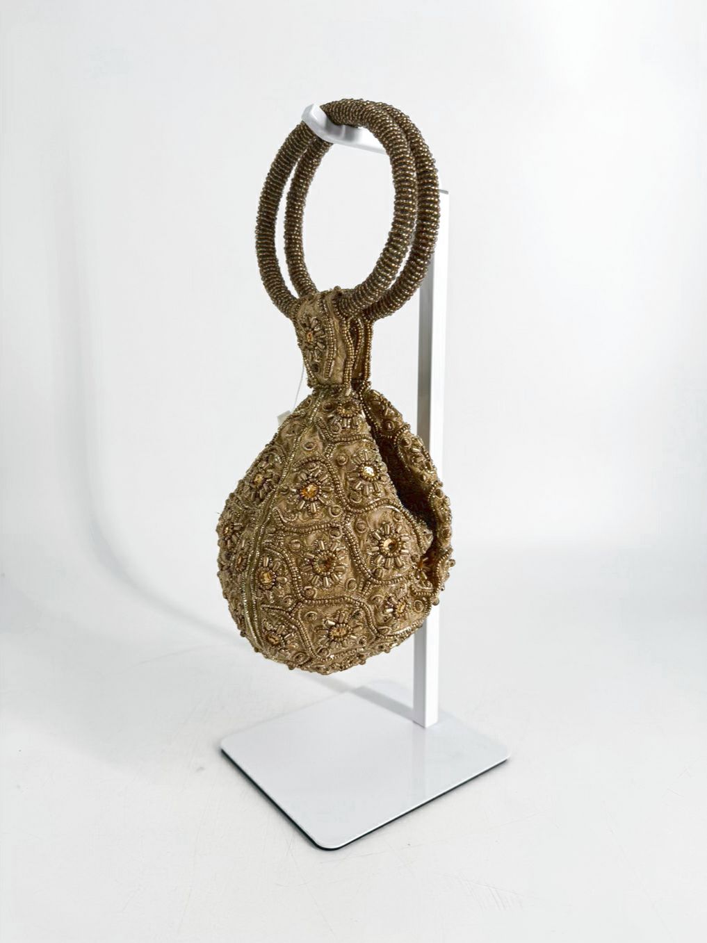 DAVID JEFFERY Gold Beaded Evening Bag NWT