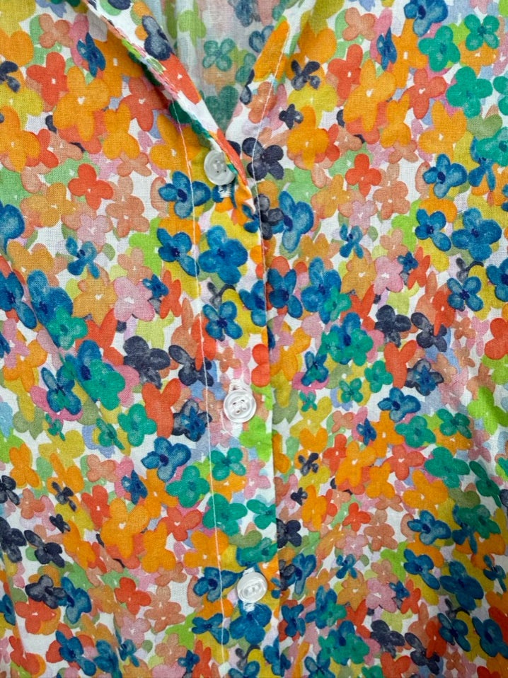 BROOKE WRIGHT Size XL Mustard Floral Blouse