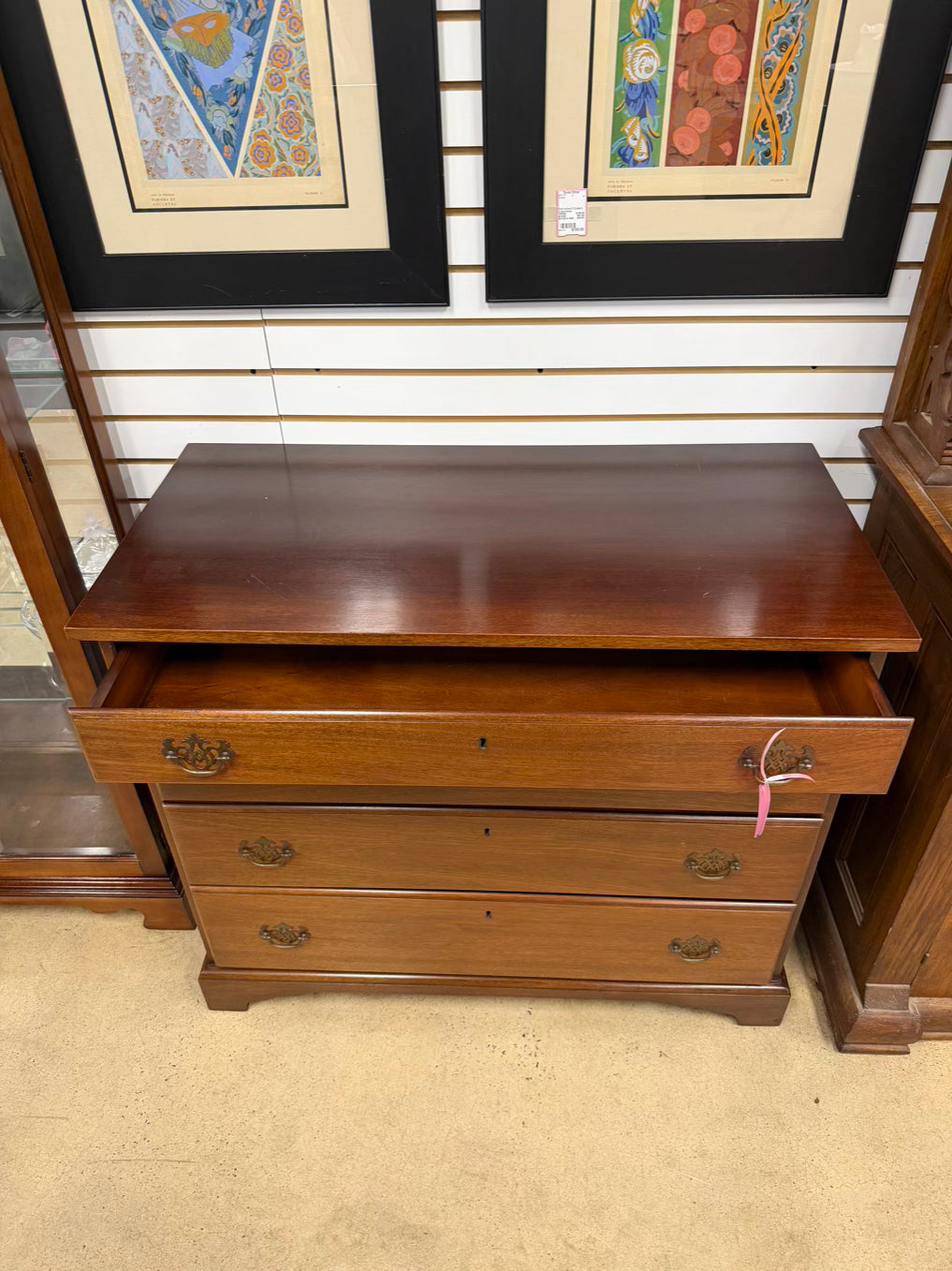 VINTAGE Mahogany 4 Drawer Chest