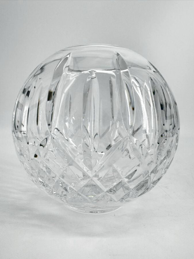 WATERFORD Clear Crystal Rose Bowl Vase