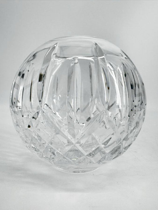 WATERFORD Clear Crystal Rose Bowl Vase