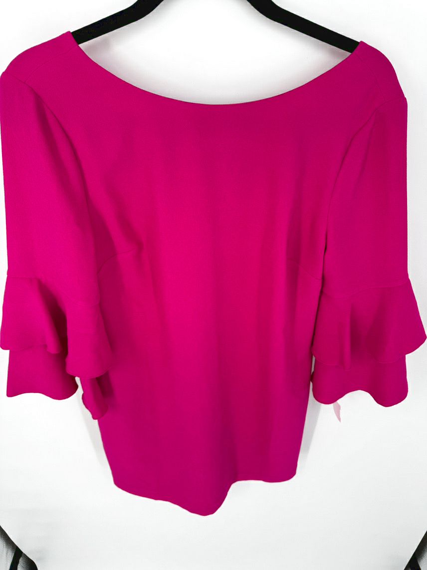 TRINA TURK Size 8 Pink Ruffle Sleeve Dress NWT