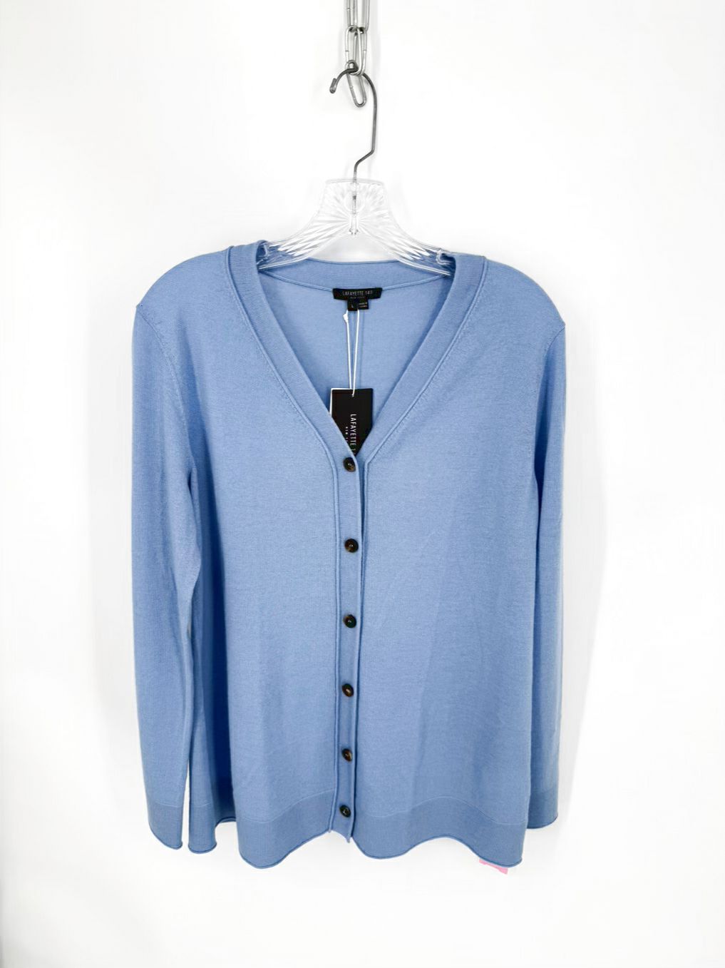 LAFAYETTE 148 Size Wmn's L Sky Blue Cashmere Button up Cardigan