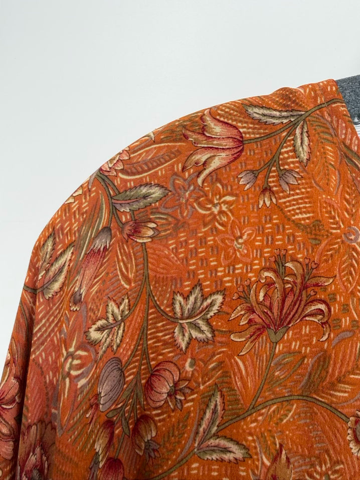 KANTHA BAE Size Wmn's Free Size Pumpkin Print Floral Tunic
