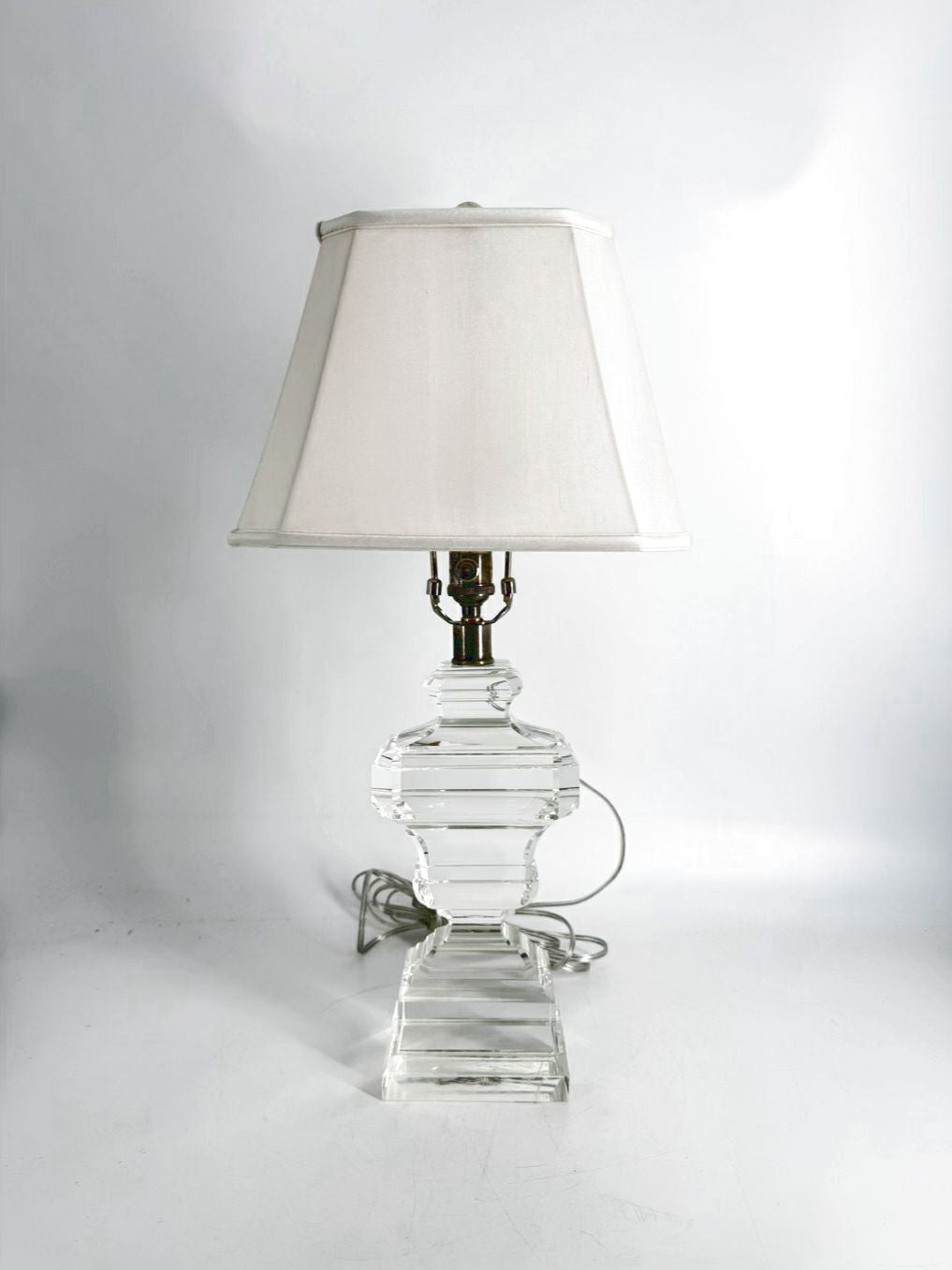 Clear Glass Lamp w/ Shade