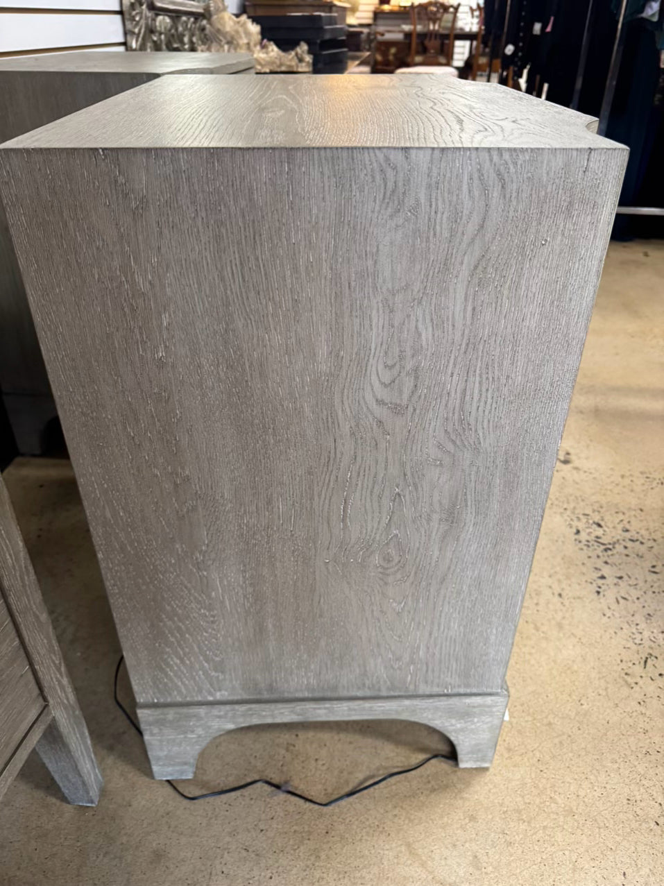 BERNHARDT Weathered Gray Wood Pair of Nightstands