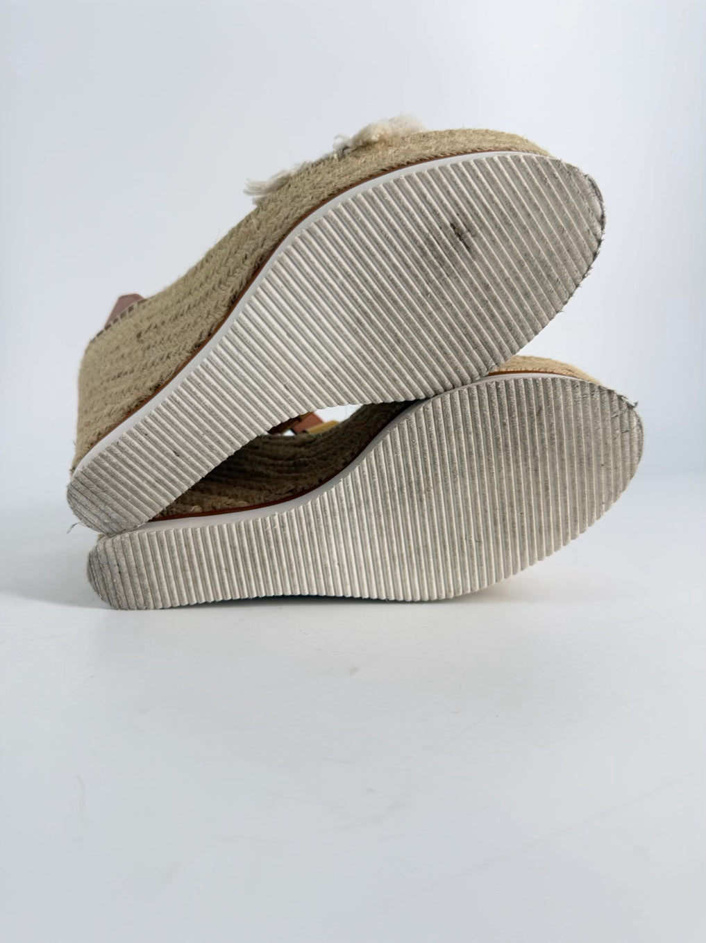 SEE BY CHLOE Size 39 Chestnut & Cream Wedge
