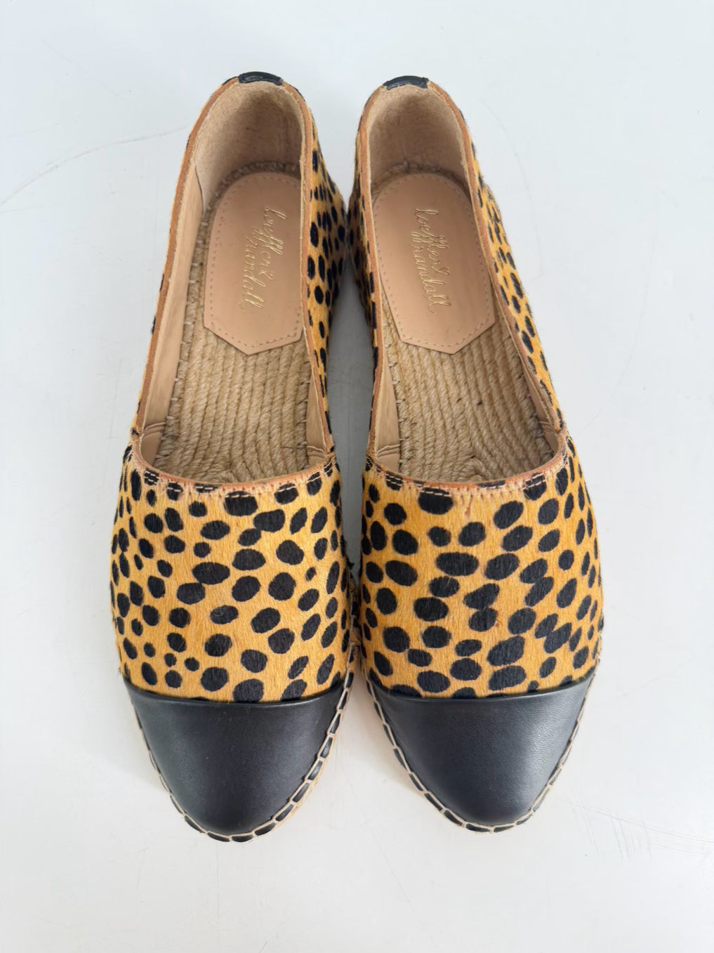 LOEFFLER RANDALL Size 8 Brown & Black Animal Print Espadrilles