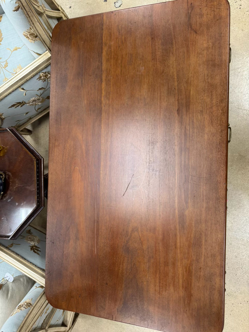 ANTIQUE Wood Lion Feet Desk