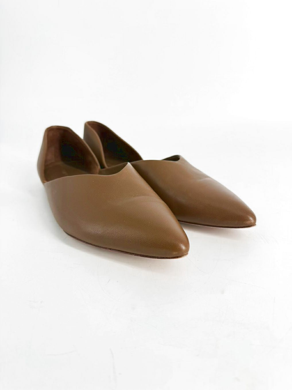 VINCE Size 8.5 Chestnut Leather Mules