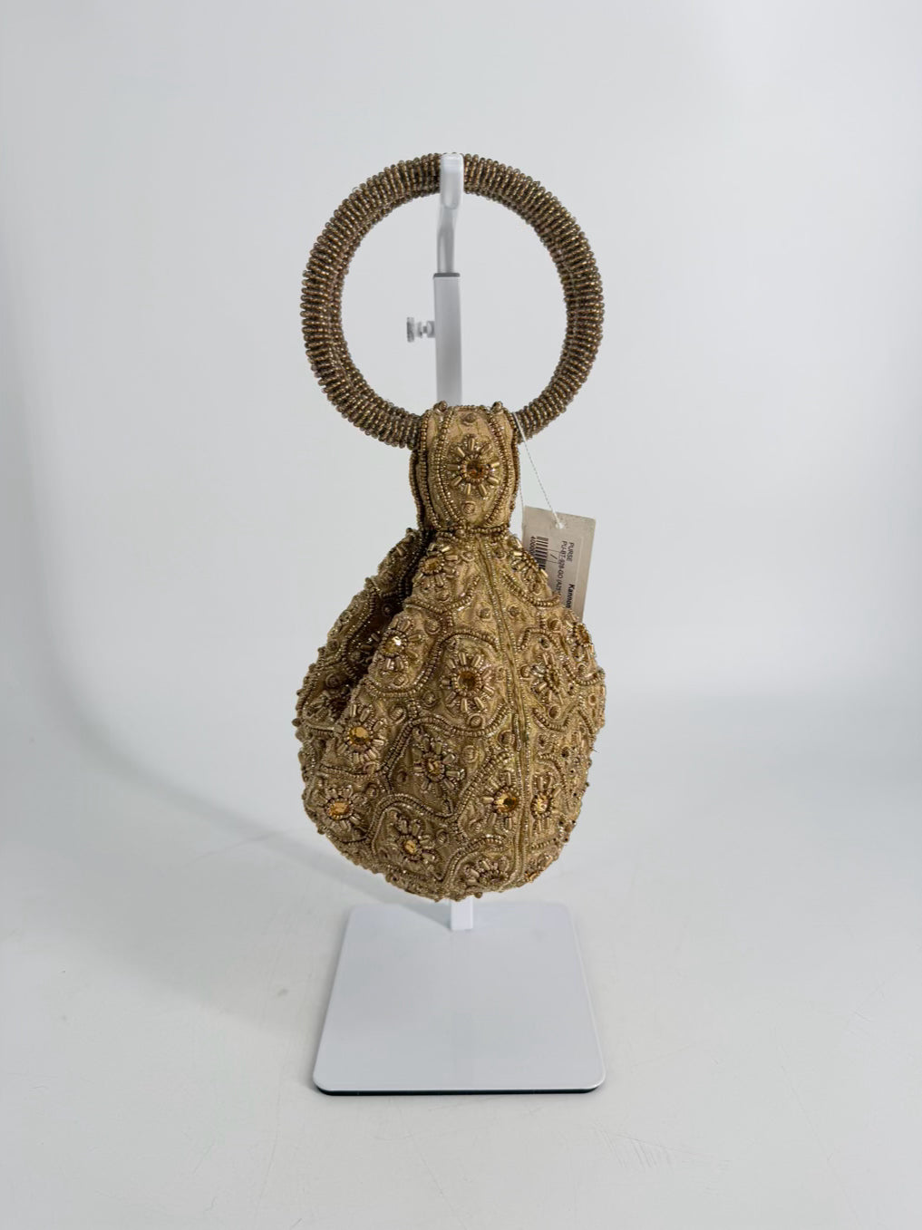 DAVID JEFFERY Gold Beaded Evening Bag NWT