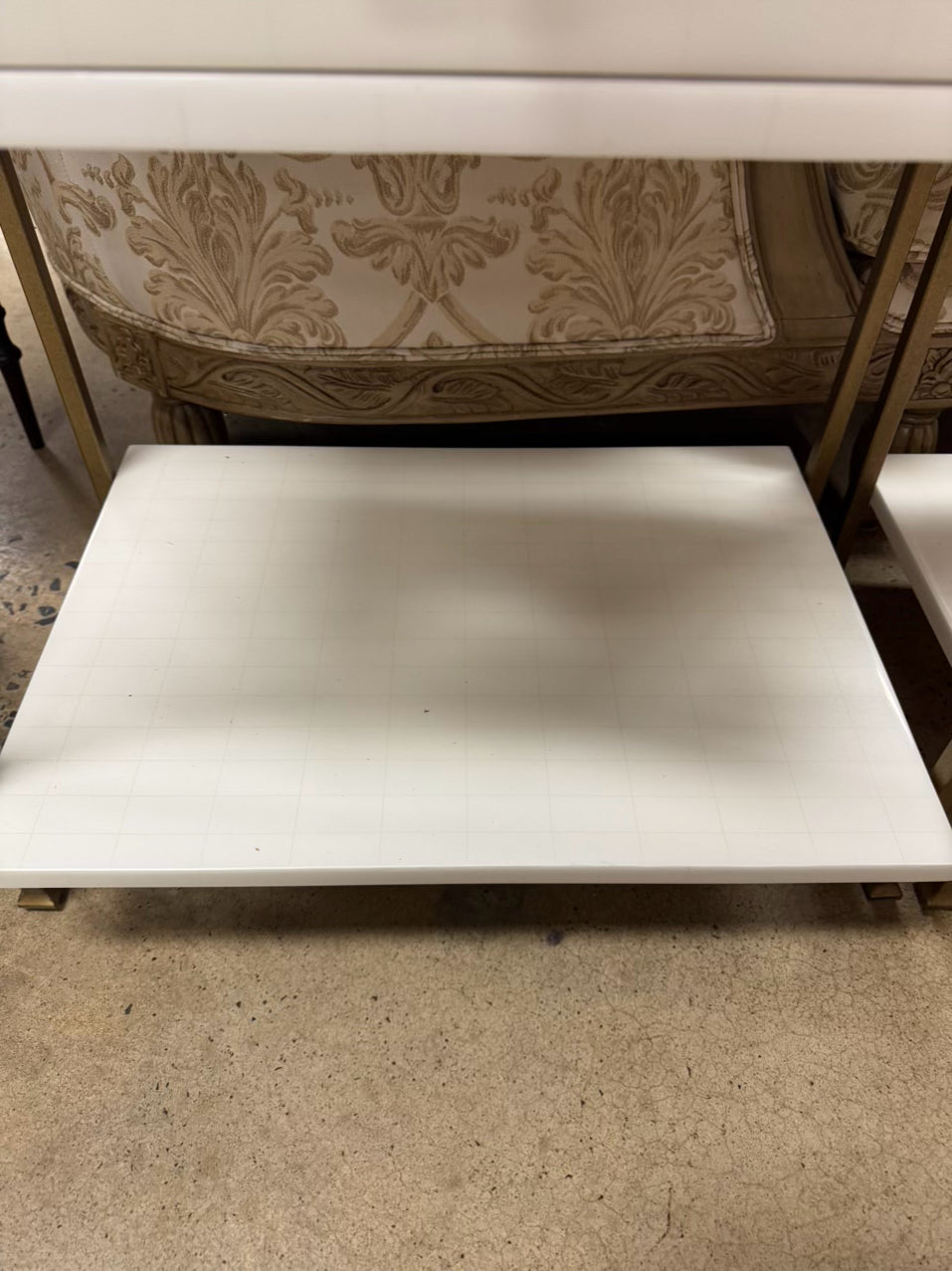 GABBY HOME White & Gold Handles Pair of End Tables