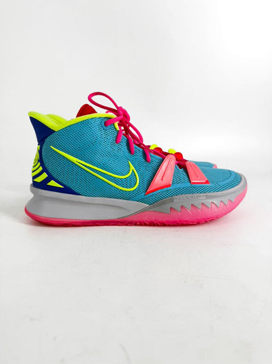 NIKE Kyrie By You 7 Size Men's 11 Blue, Pink & Green Neon Sneakers