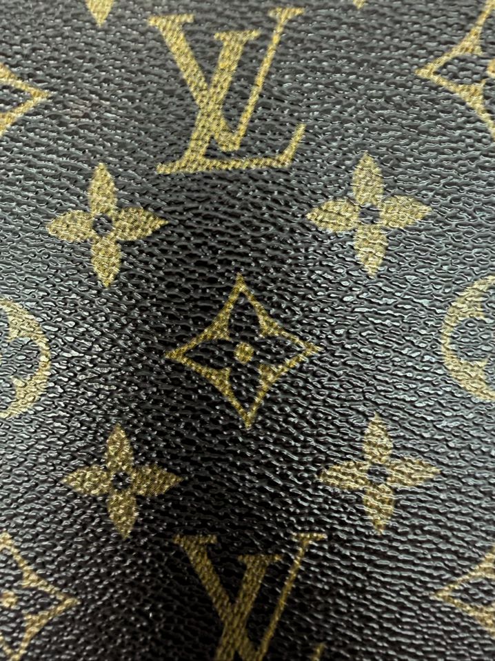 LOUIS VUITTON Brown Leather Monogram Crossbody Bag