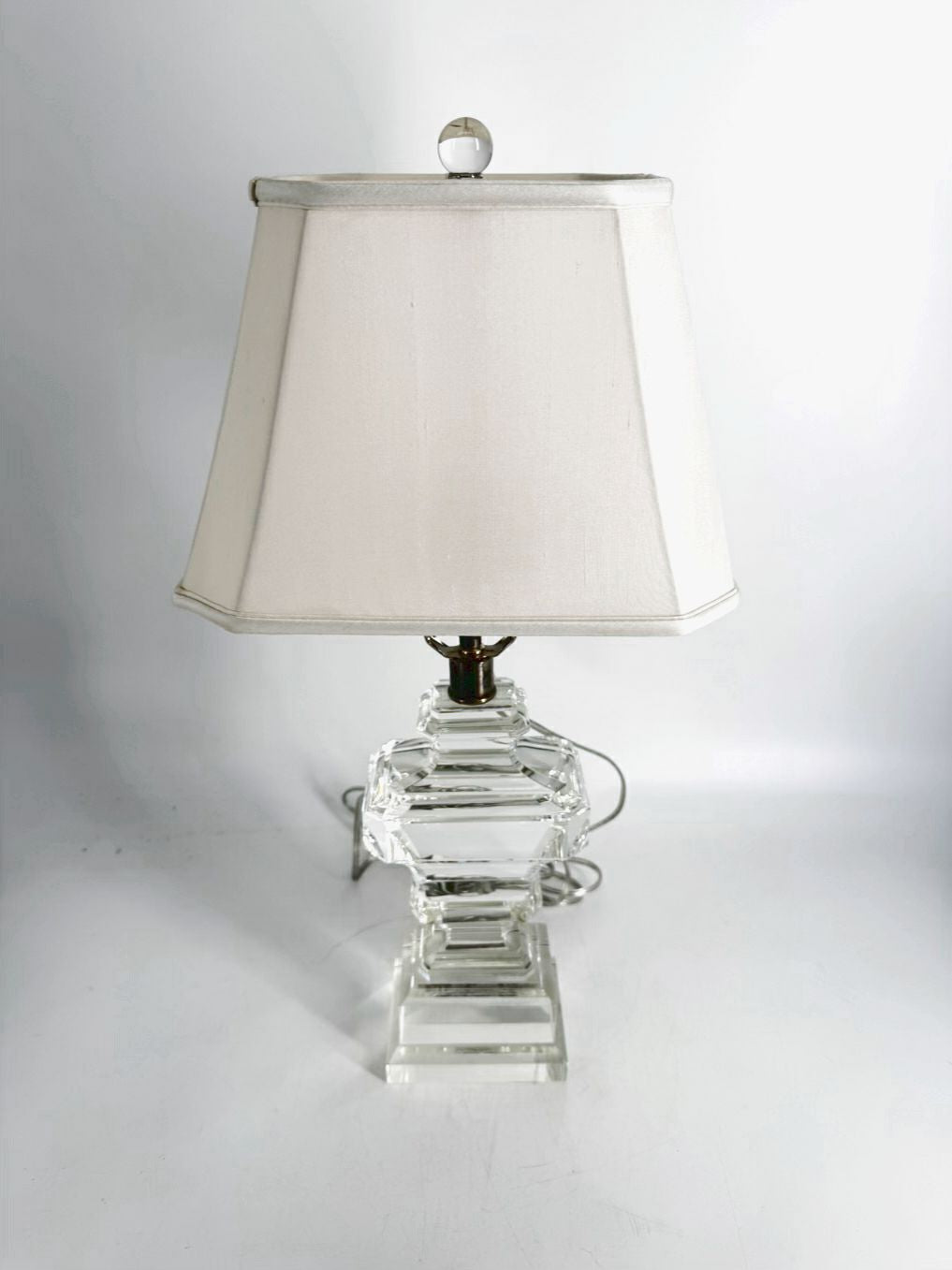 Clear Glass Lamp w/ Shade