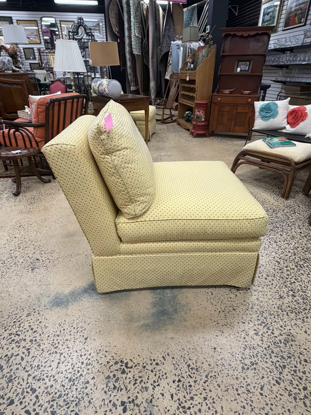 SHERRILL Yellow / Blue Pair Of Slipper Chairs