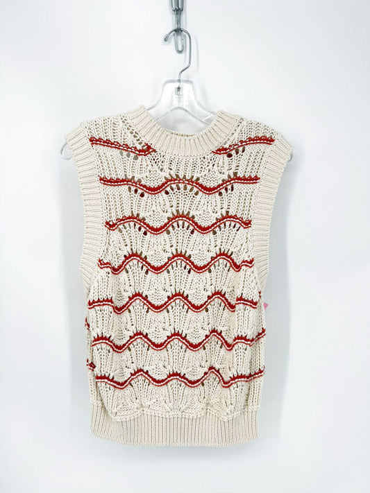 STINE GOYA Size S Beige & Orange Sweater Vest