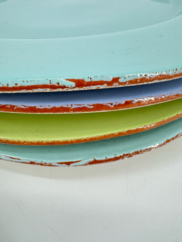 VIETRI Multicolor Set of 4 Pottery Plates