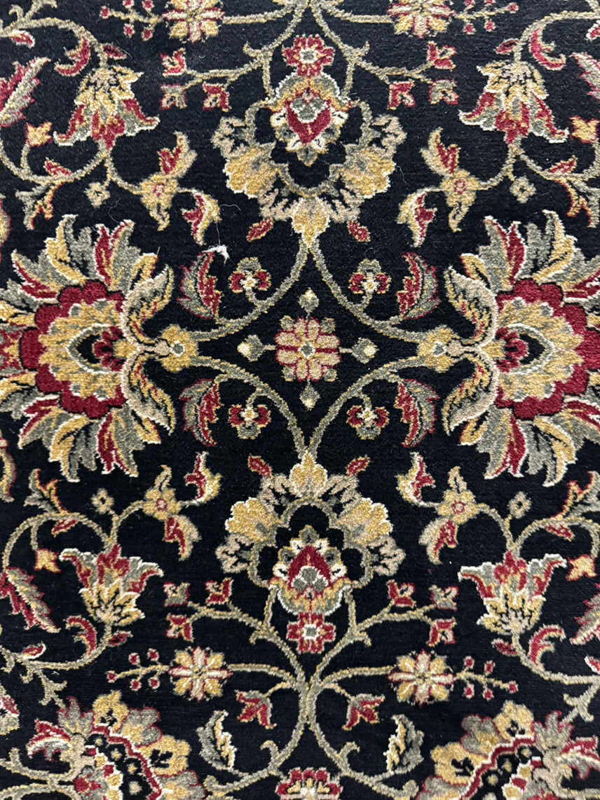 Black & Red Oriental Area Rug