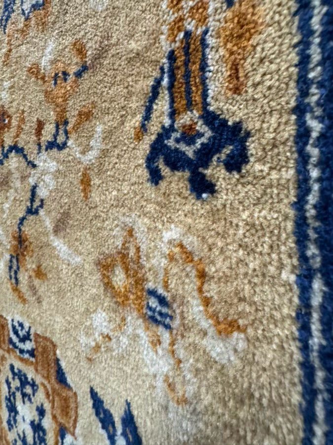 Gold Oriental Wool Area Rug