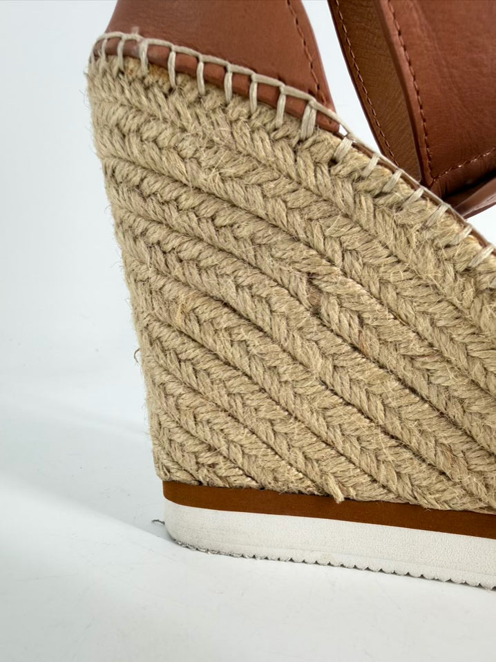 SEE BY CHLOE Size 39 Chestnut & Cream Wedge