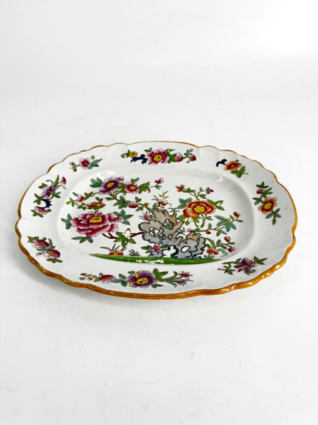 MINTON Porcelain Indian Tree Transfer Ware Platter