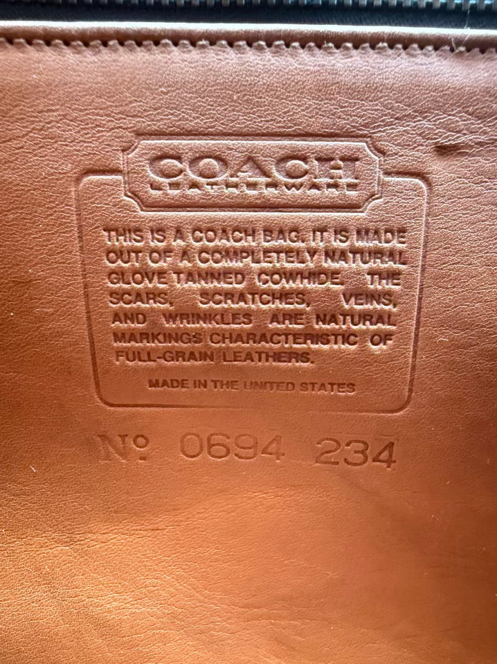 COACH Leather Cognac Briefcase