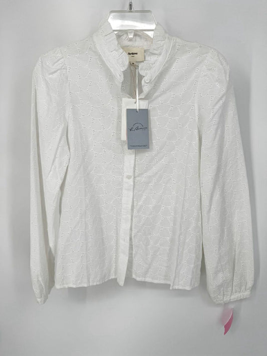 ARTLOVE Size 36 White Eyelet Aminah Blouse NWT