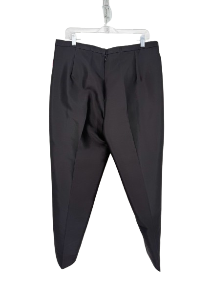 FRASCARA Size Wmn's 16/18 Black Silk & Wool Pants Suit