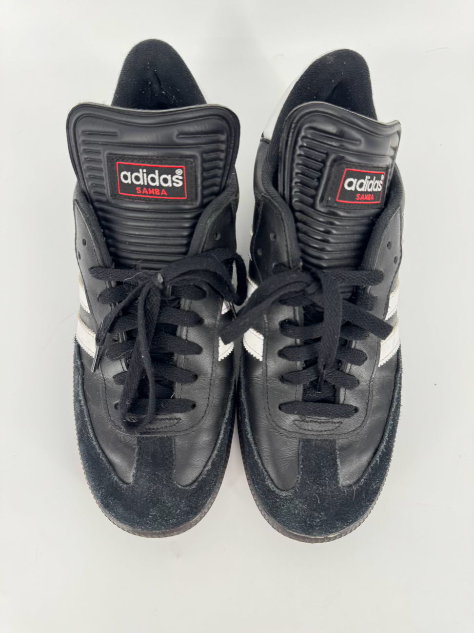 ADIDAS Size 8.5 Black & White Samba Sneakers