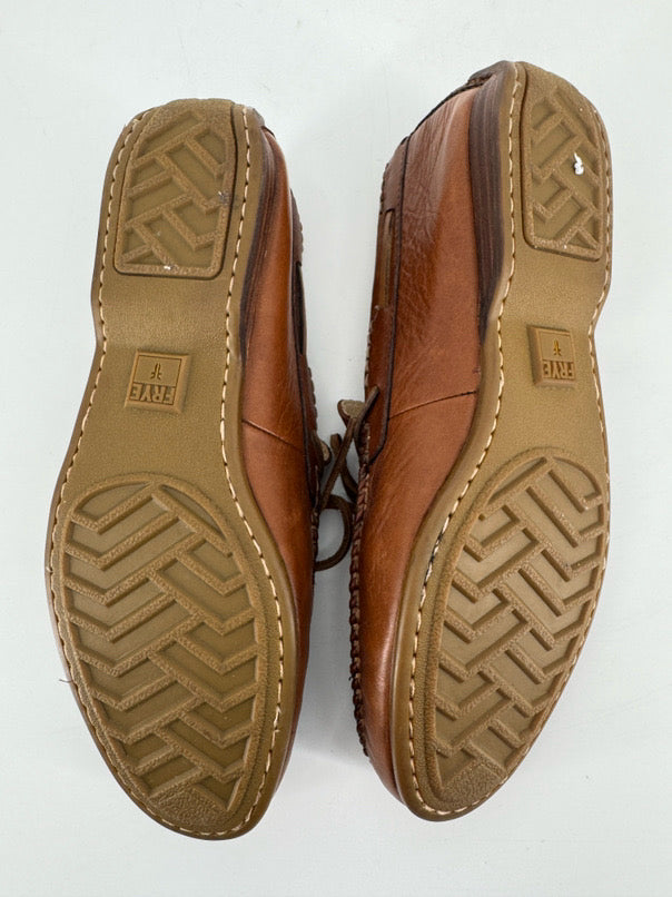 FRYE Size 9.5 Cognac Leather Loafers