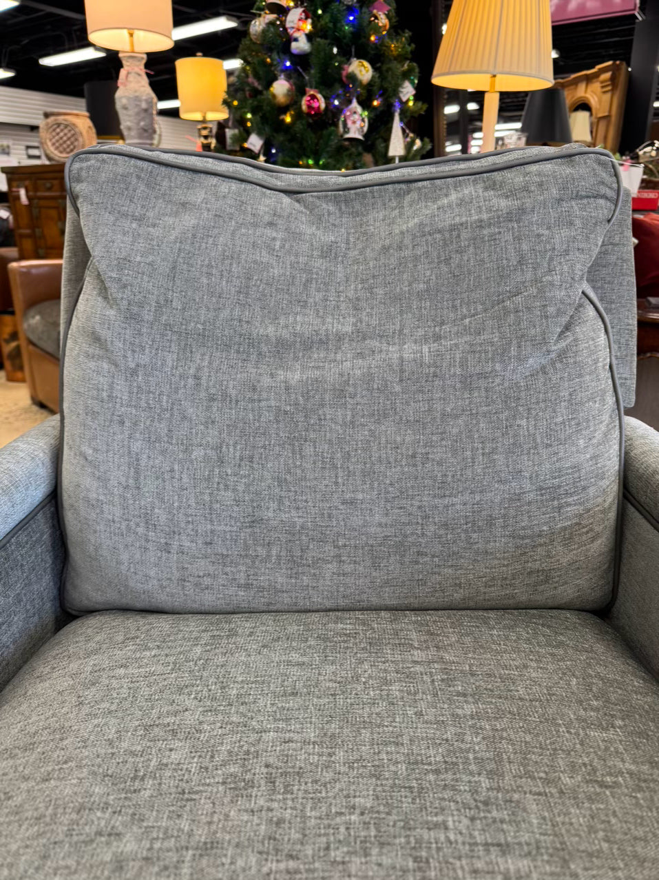 LEE INDUSTRIES Gray Swivel Recliner Chair