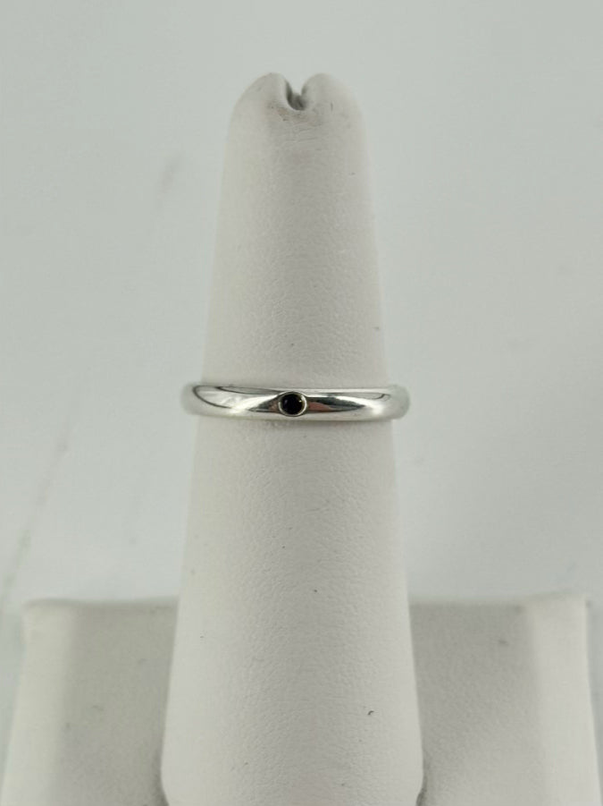 TIFFANY & CO. ELSA PERETTI STERLING SILVER Sapphire Stacking Ring