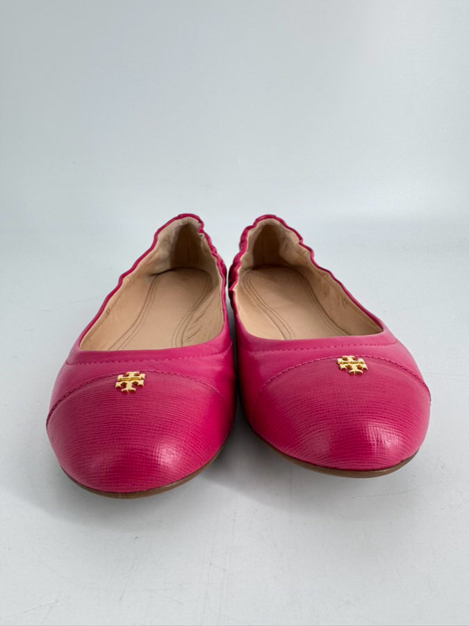 TORY BURCH Size 8.5 Pink Leather Flats