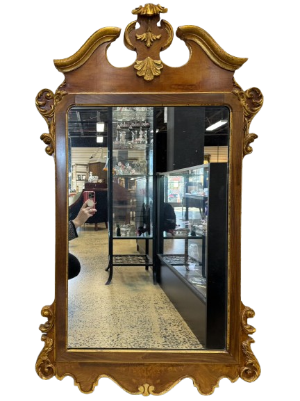 Wood w/ Gilt Accents Mirror