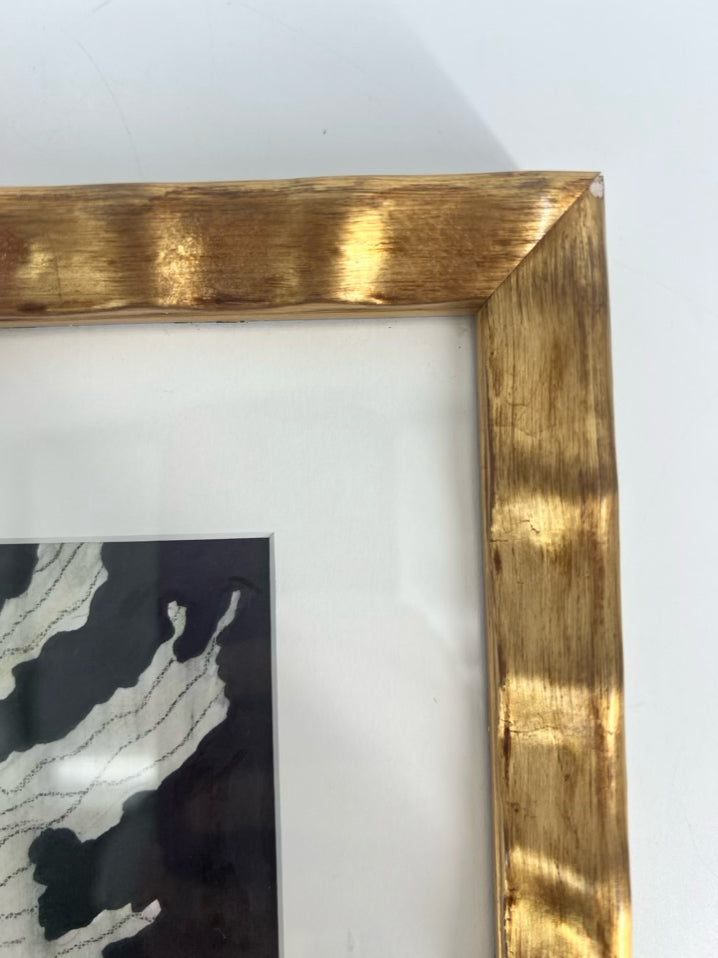 ANNA RESHETNIKOVA Surrealism Drawing in Gold Frame
