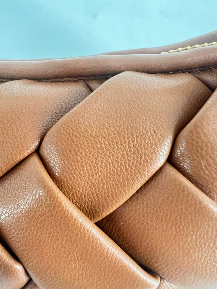 JW PEI Chestnut Woven Faux Leather Purse