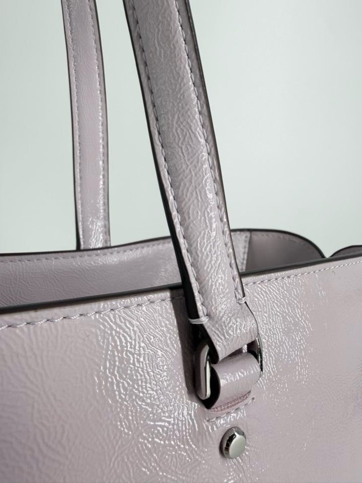 KATE SPADE Bridget Lilac Crinkle Patent Leather Large Tote NWT
