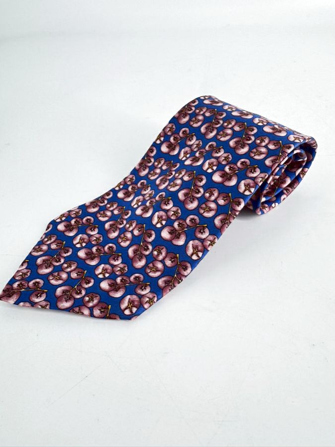 BURBERRYS Blue & Pink Silk Tie