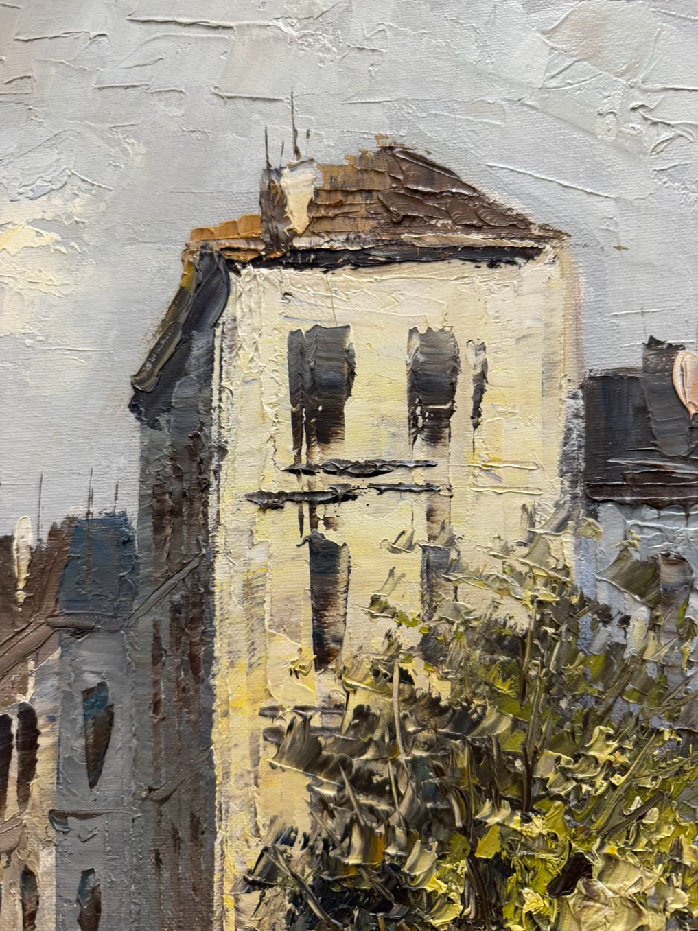 Paris Oil Painting In Gold Frame