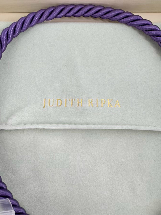 JUDITH RIPKA STERLING SILVER & Cubic Zirconia Purple Cord Necklace